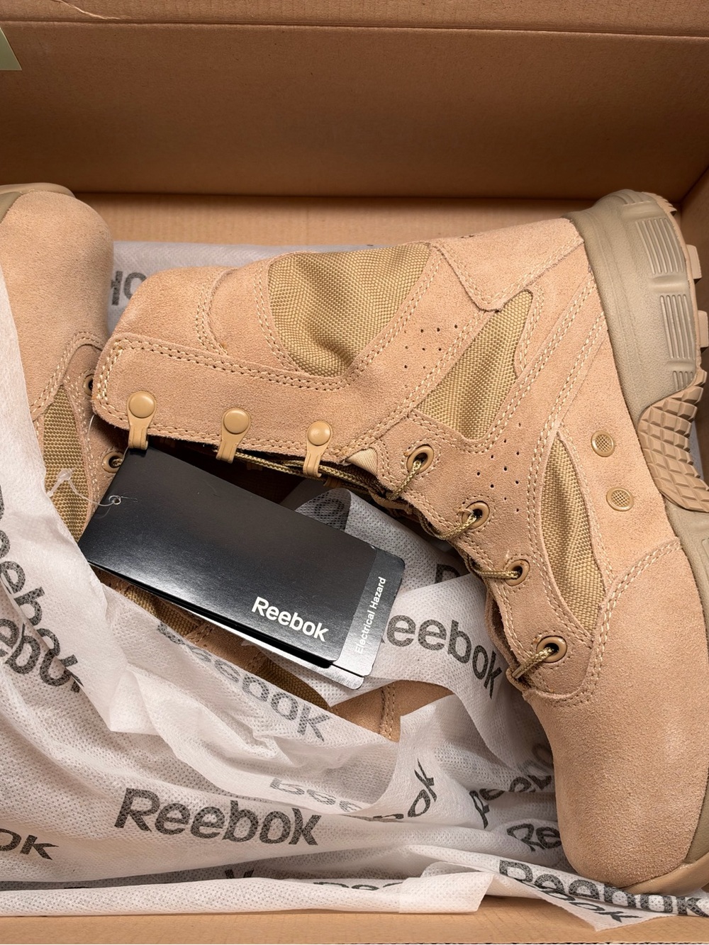 Reebok Men's Desert Tan Tactical Boot Men’s 6 wide